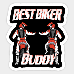 Best Biker Buddy Motorcycle Friendship Gift Sticker